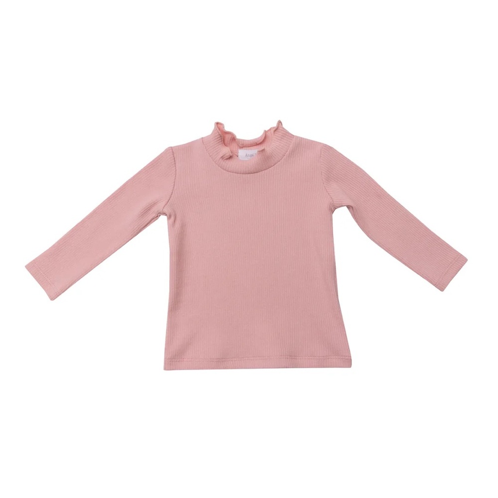 Baby Girl Pink Long Sleeve Mock Turtle neck